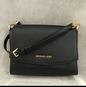 Michael Kors Ellis Medium Flap Leather Crossbody